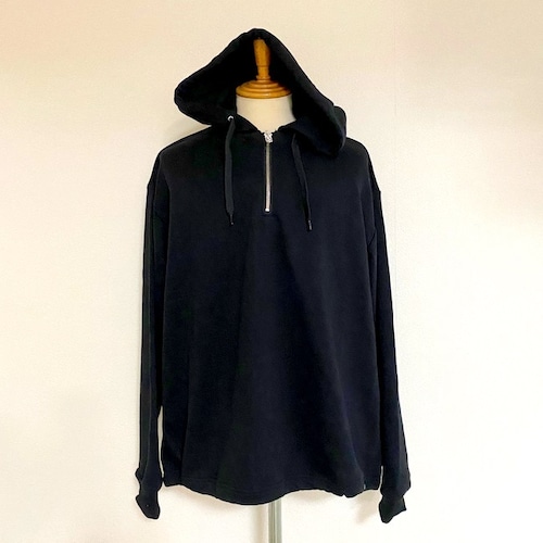 Half Zip Hoodie　Black