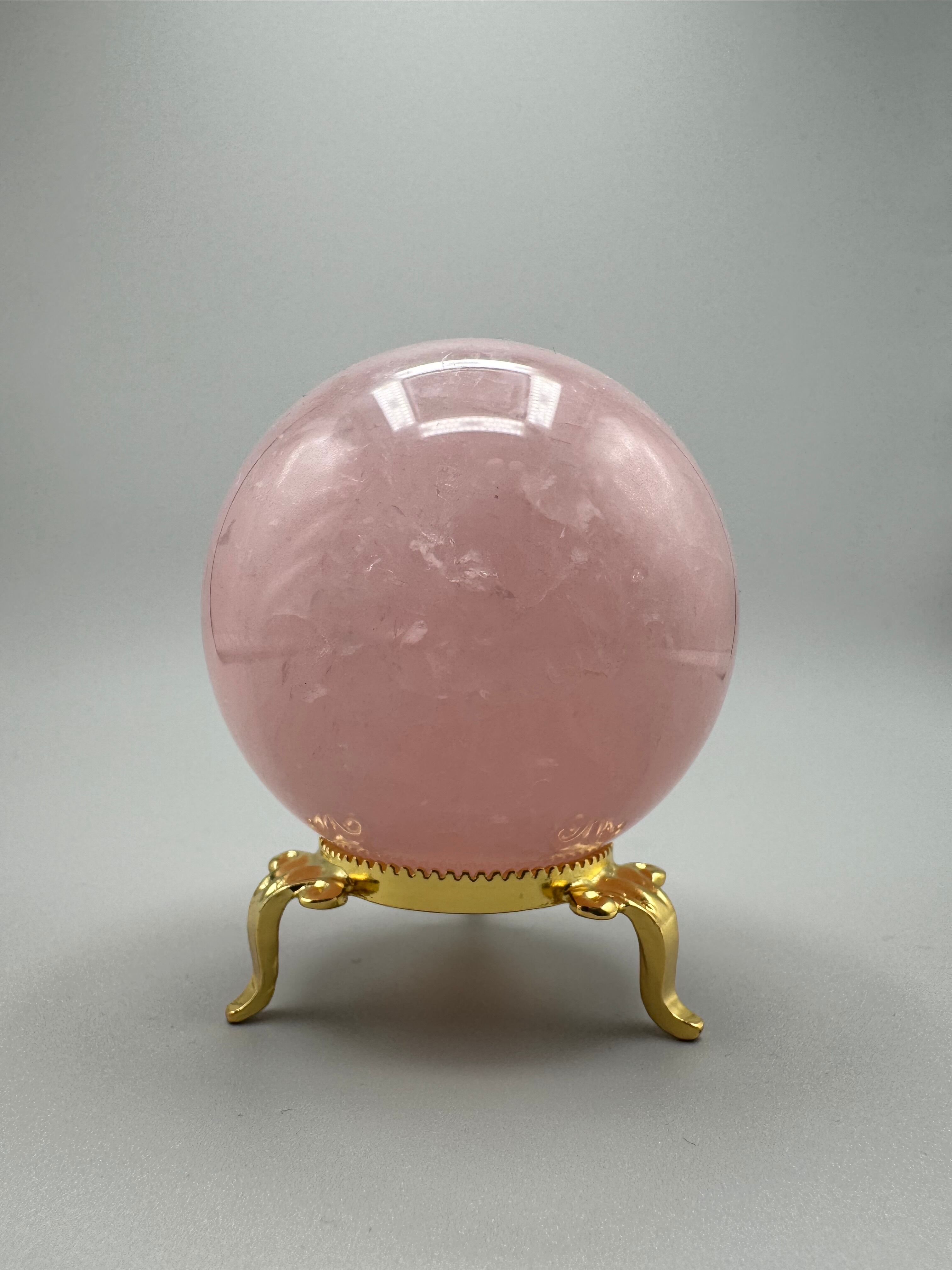 天然石インテリア】ローズクォーツスフィア｜Rose Quartz｜420.5g