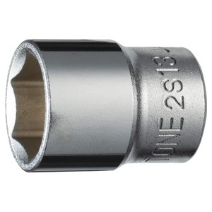 【努力特価】トネ(TONE) ソケット(6角) 2S-13 差込角6.35mm(1/4) 二面幅13mm