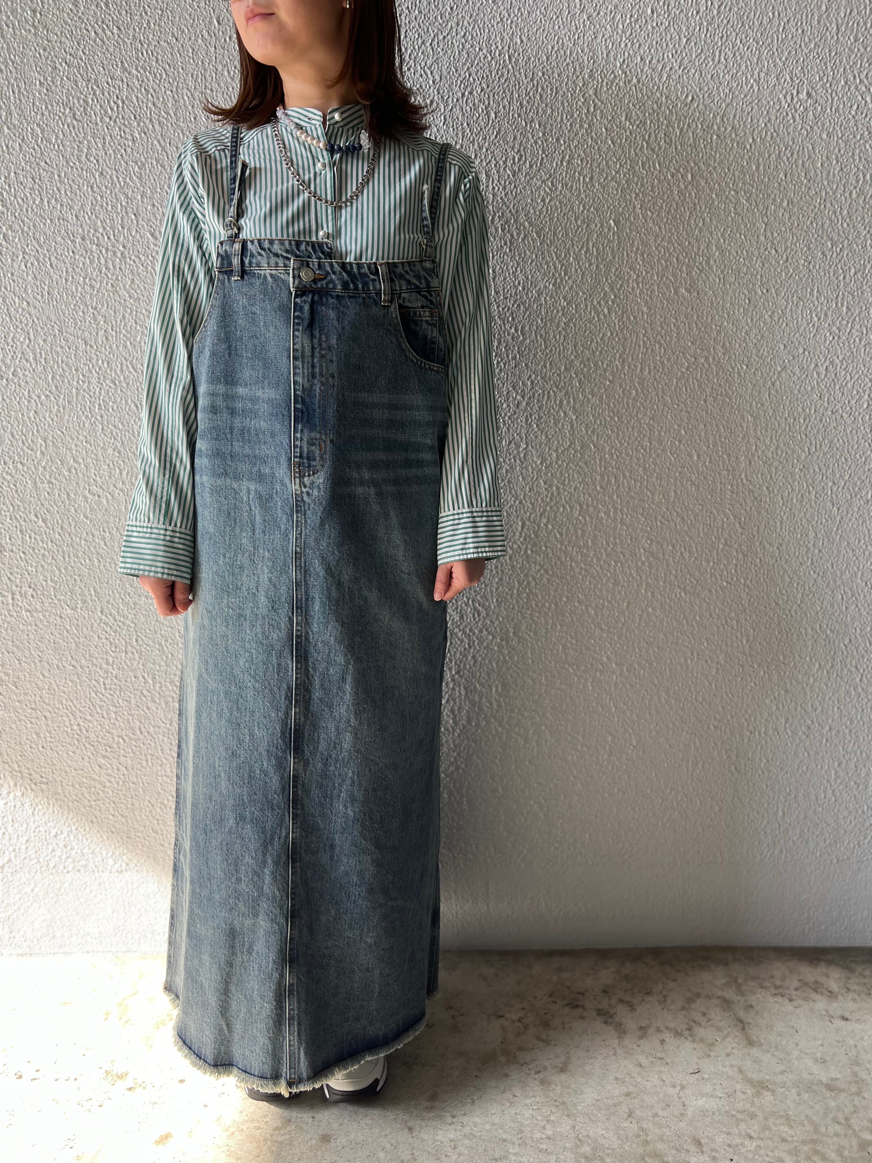 【SELECT】デニムサロペットスカート