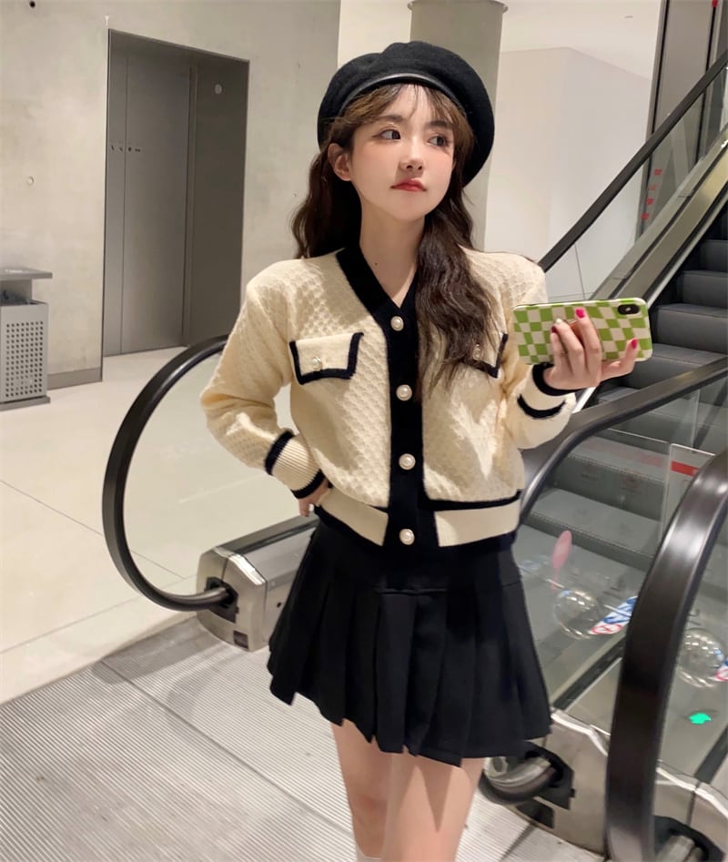 Vネック薄手セーター ジャケット オータムルーズカーディガントップス ロング 秋物 モンロー67432479313