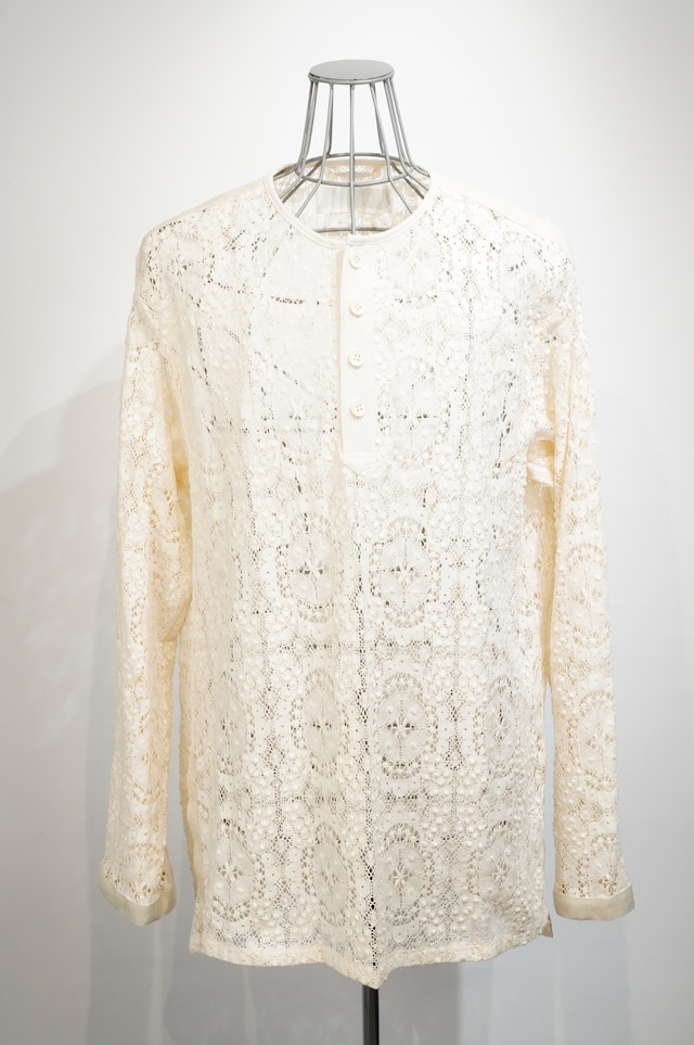 AAKU / ''CLUNY'' Lace Henry neck Shirt