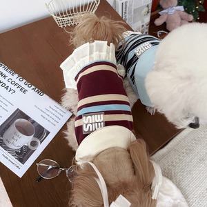 【PET】学院雰囲気ボーダー柄ポロシャツORワンピース