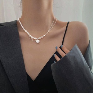 S925韓国風ファッションハートネックレス