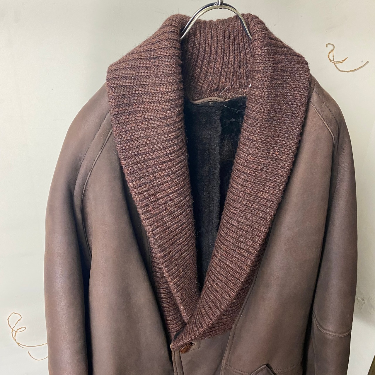 vintage FENDI shawl collar mouton coat