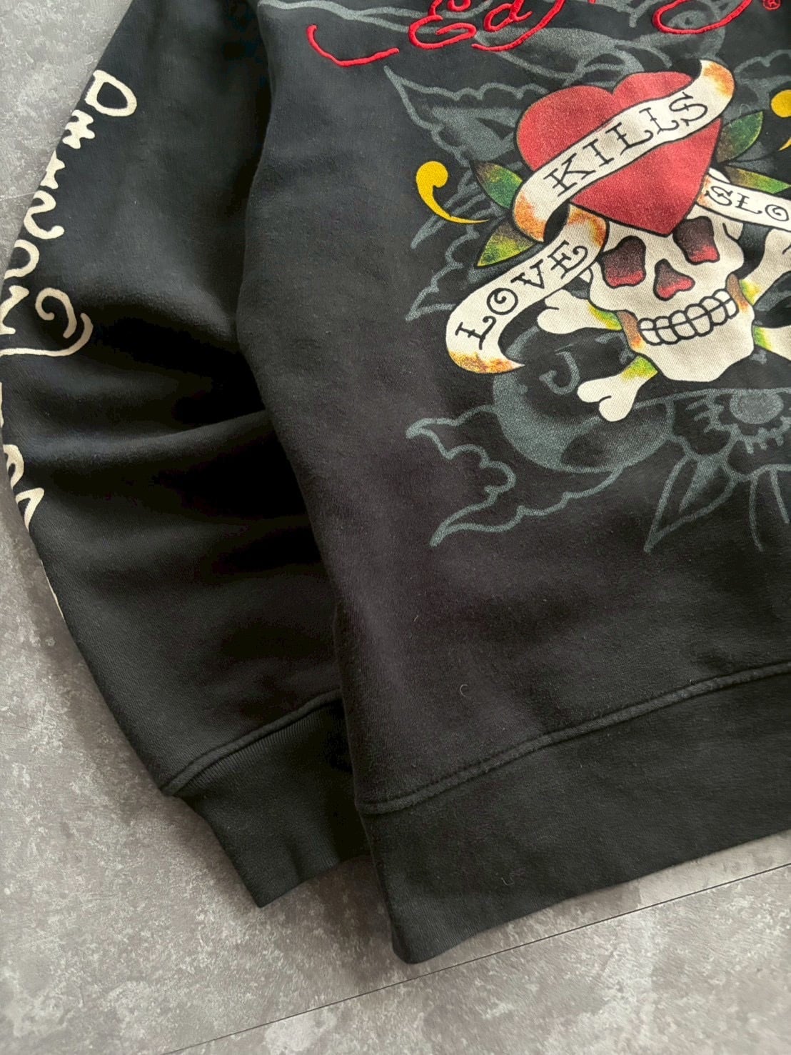 Ed Hardy Love Cross Tattoo Zip Hoodie | DIVERSITY-VINTAGE