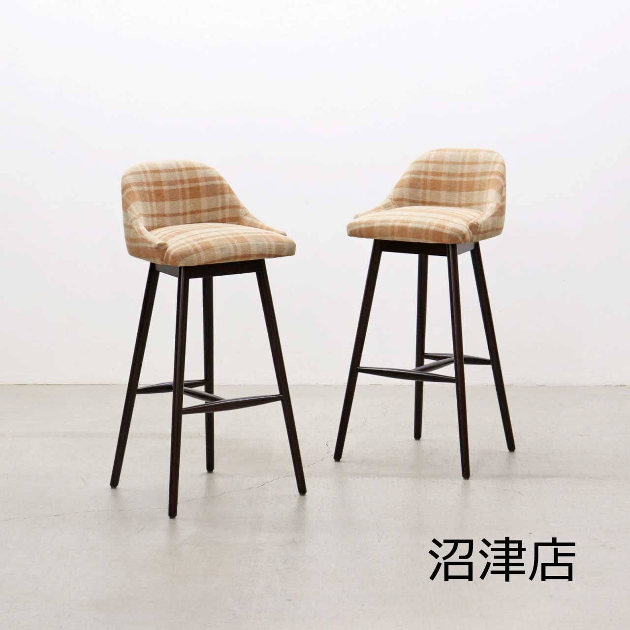 【沼津店】在庫2脚 ADAL アダル レイ カウンターチェア バー スツール 椅子 チェック モダン RCT10095