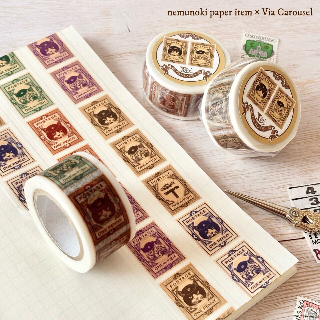 2nd 】猫たちの郵便局 マスキングテープ | Via Carousel