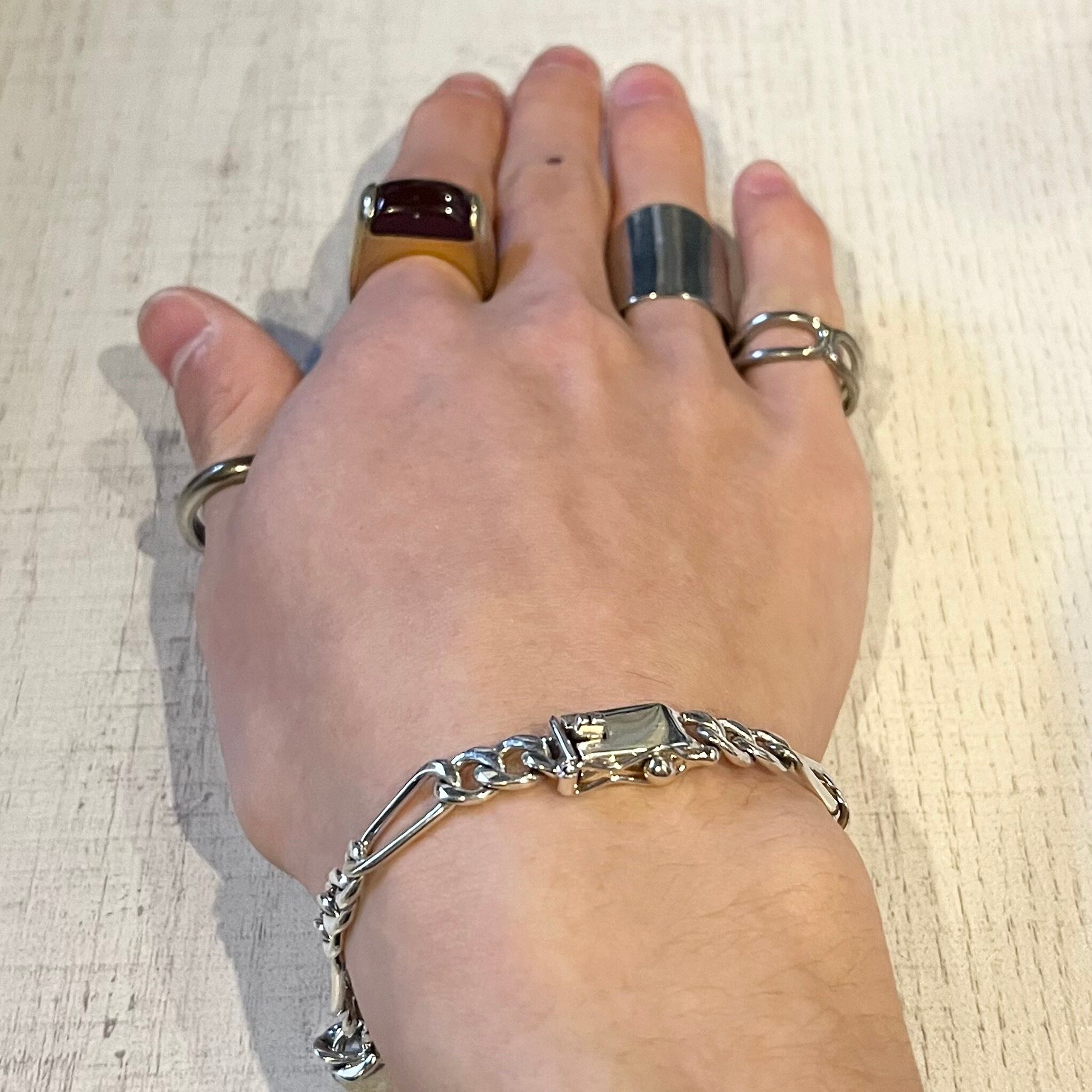 MEXICO MADE FIGARO CHAIN BRACELET -SILVER925- フィガロチェーン