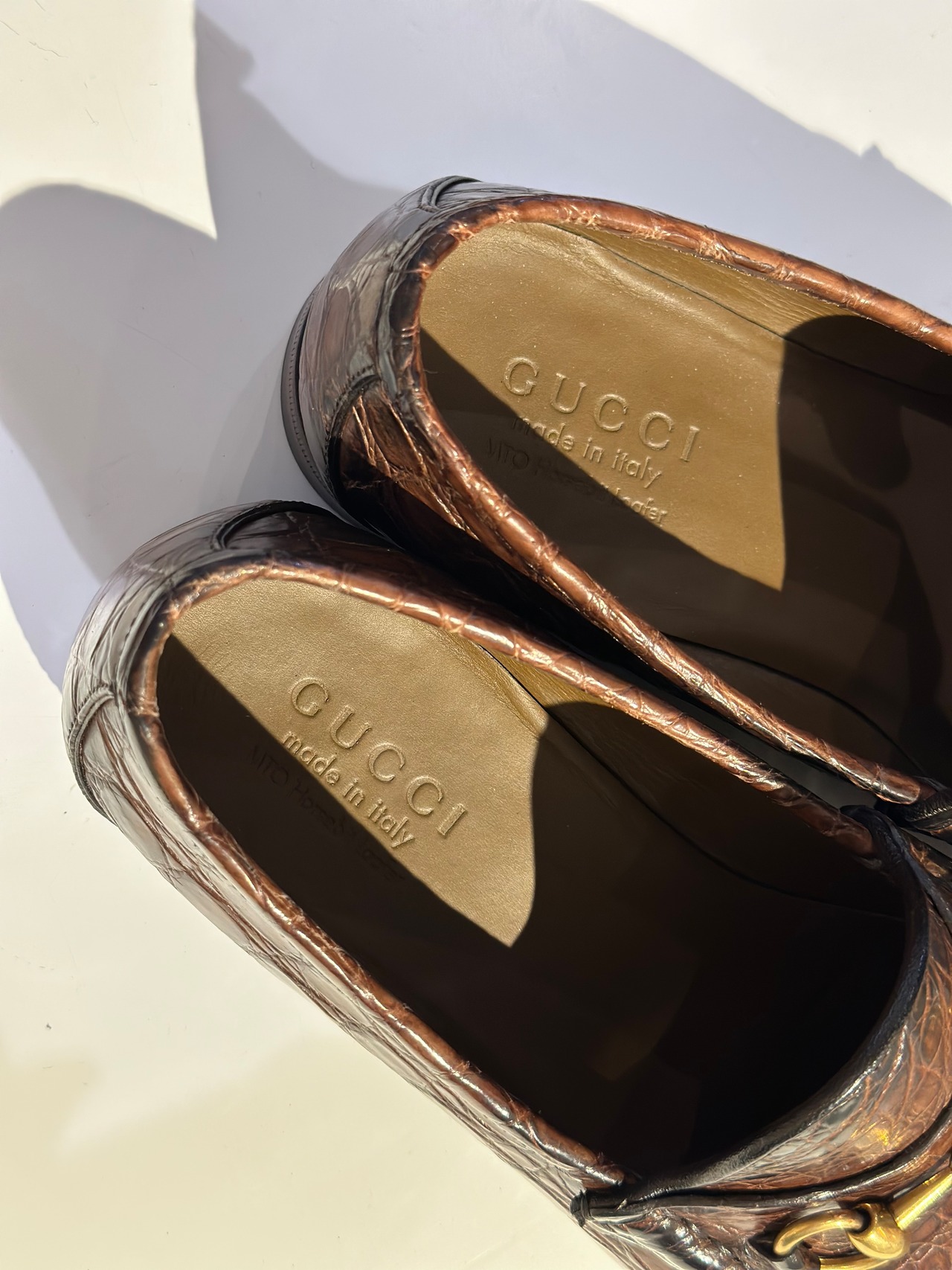 激レア gucci ホースビットローファー 7ハーフ クロコダイル MTO 