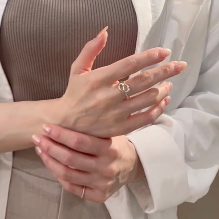 希少【TIFFANY&CO】【12号】2243 オープンウェーブ指輪 12号