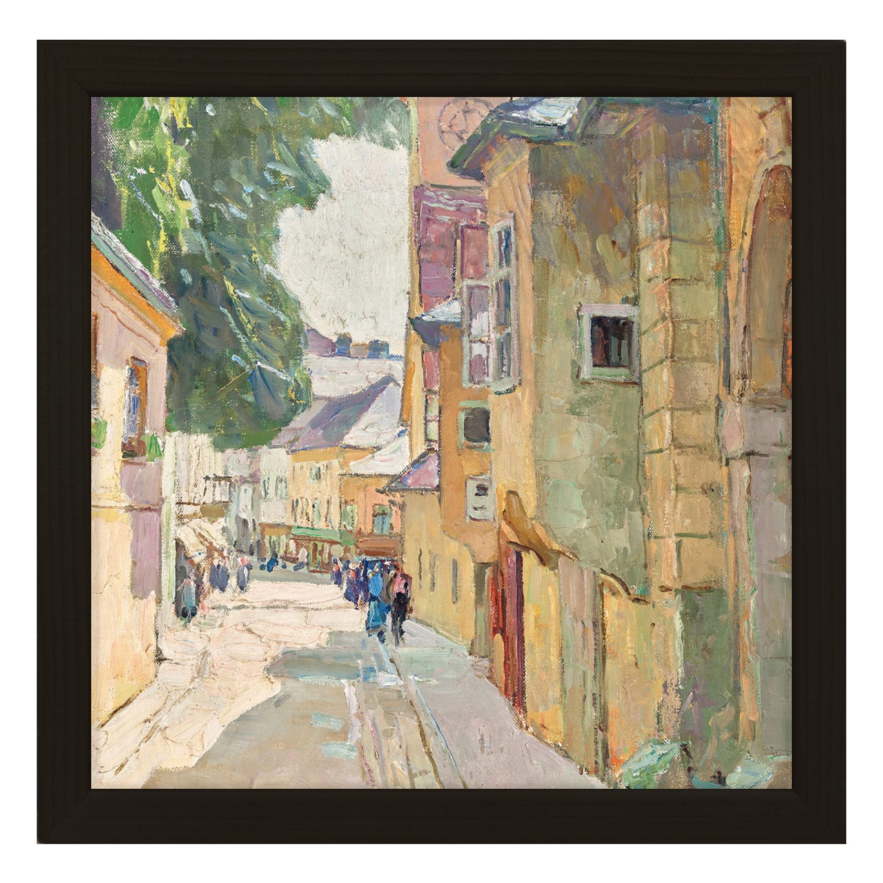 [額縁付き] The Dr. Seipel Street in Moedling カール・モル アートポスター 223×223mm 天然木 ポスターフレーム 木製 絵画 名画 日本製 APFS115 - 5