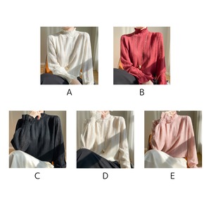 フリルハイネックボトミングニットトップ 5type W00950