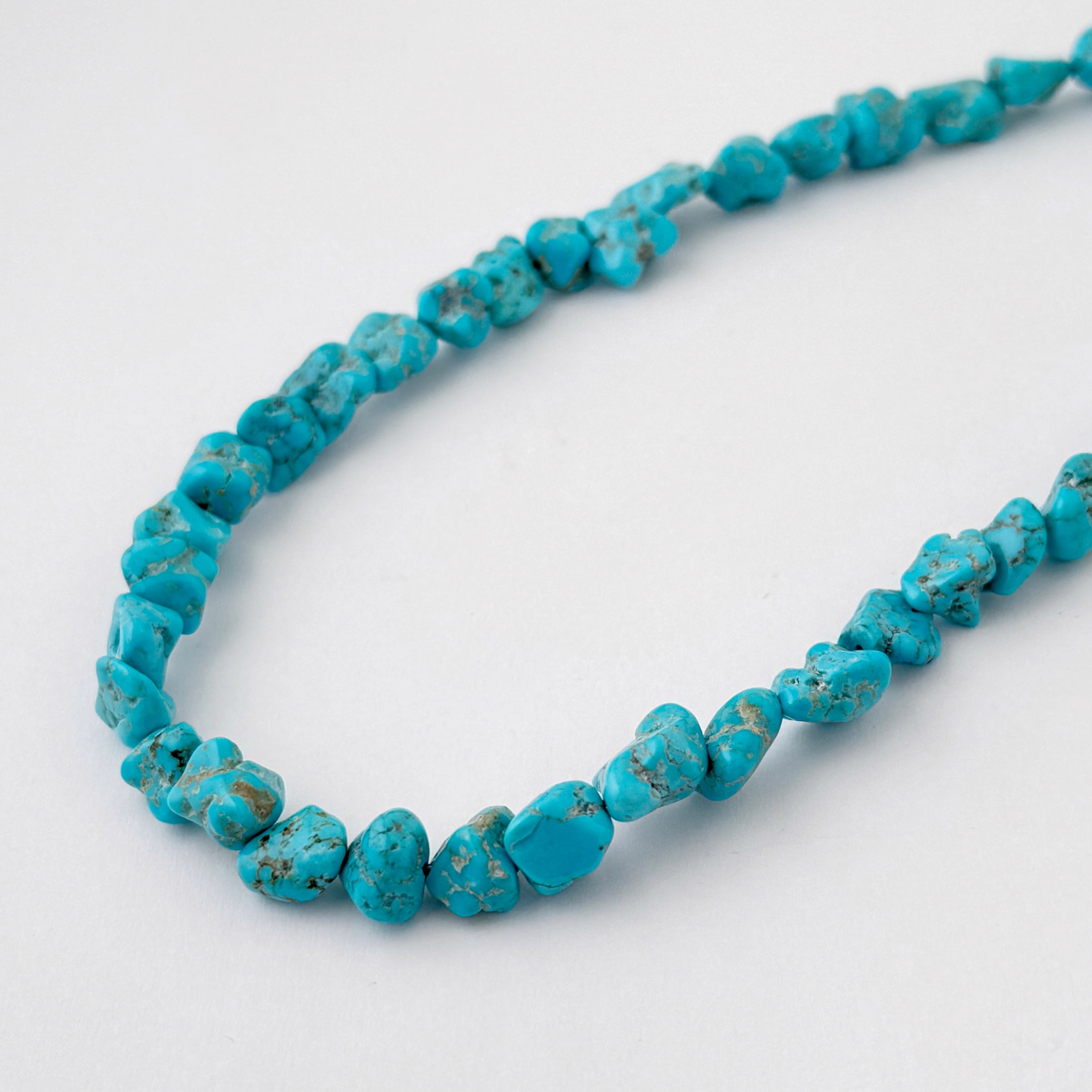 Indian Jewelry》【一点物】大粒 ラフカット ターコイズ ネックレス