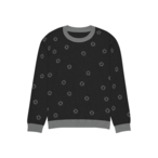 【050】Black&Grey Mitsuboshi Logo Knit