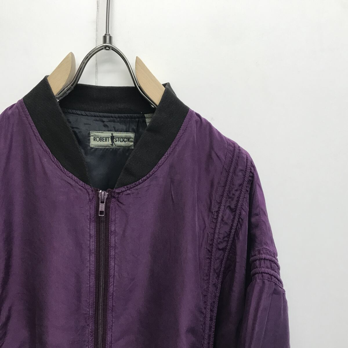 90's ROBERT STOCK シルクブルゾン ジップアップ  オールド