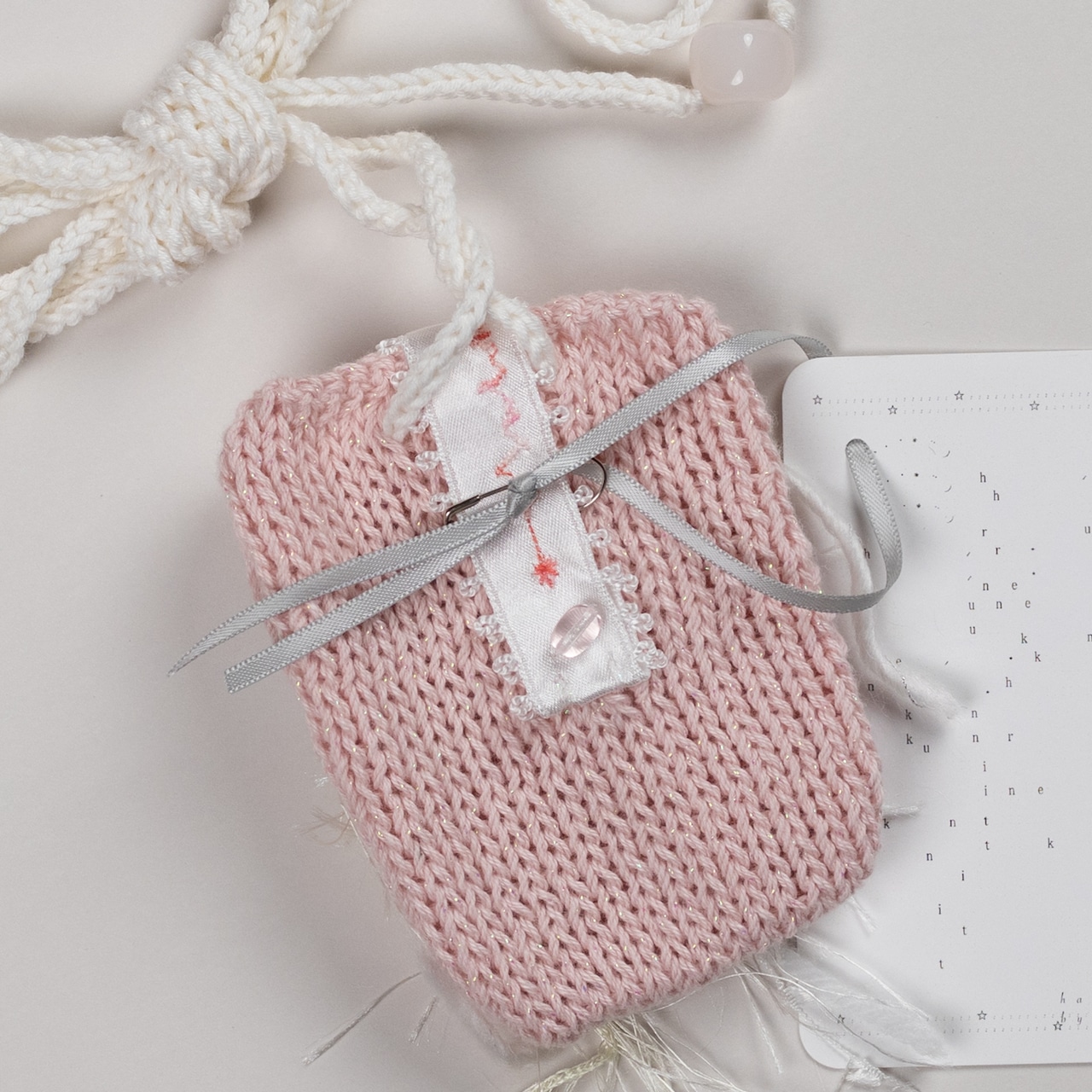 < hiruneknit > omamori pochette