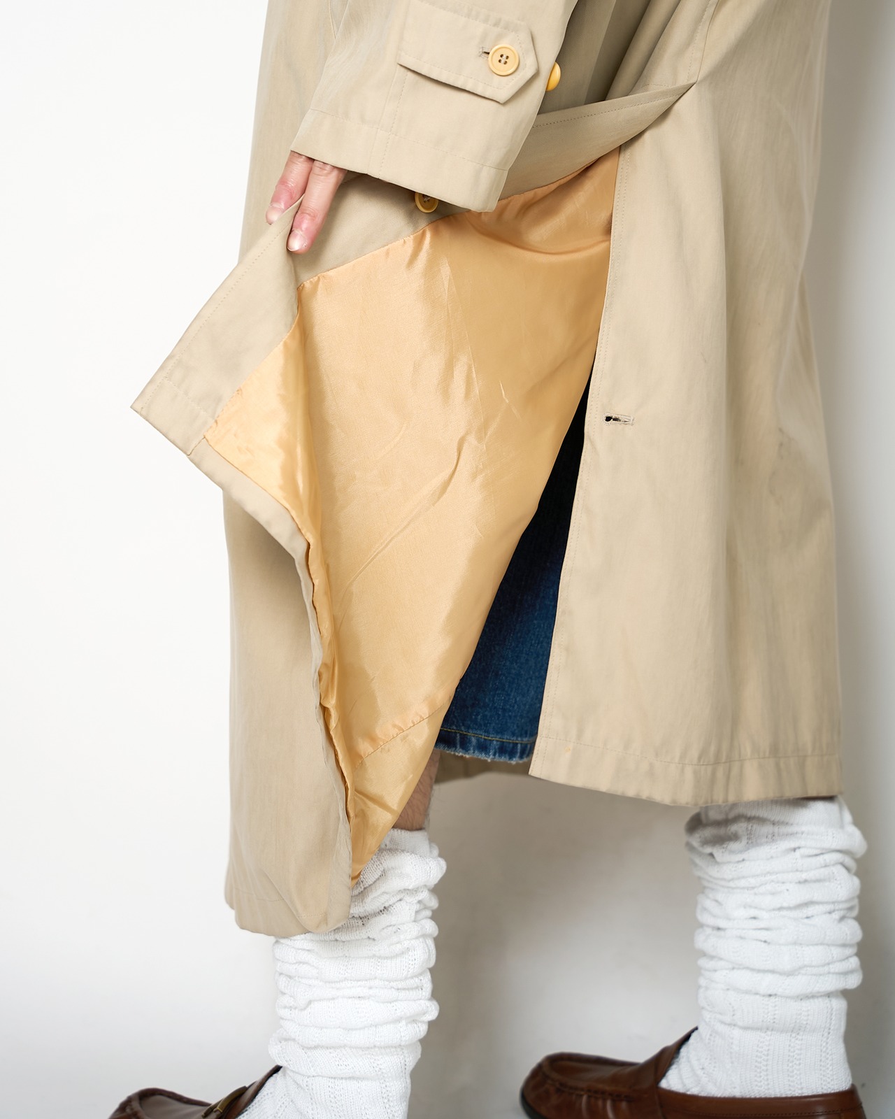 GUCCI "Polyester / Nylon Gabardine Soutien Collar Coat"