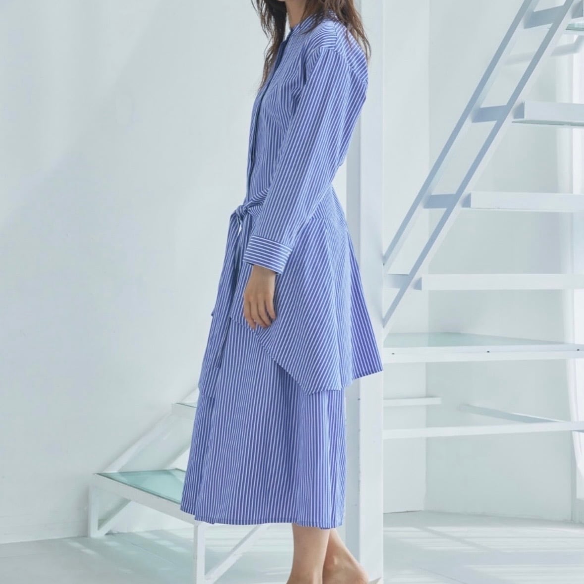 【 Audrey and Johnwad 】ストライプワンピース