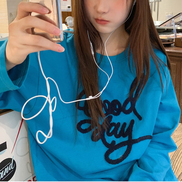 logo embroidered long sleeve t-shirt J00109