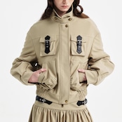 キャメルの面に囁くワークポケットの余白ジャケット《B0067》