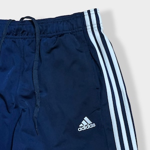 【adidas】トラックパンツ TRACK PANTS ジャージパンツ ジャージ下 パフォーマンスロゴ プリント スリーストライプ アディダス ネイビー US古着