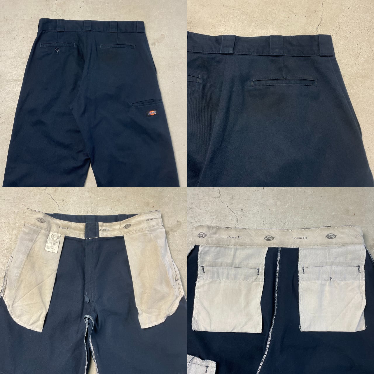 Dickies ディッキーズ ダブルニー ワークパンツ メンズW34 古着 ワイド