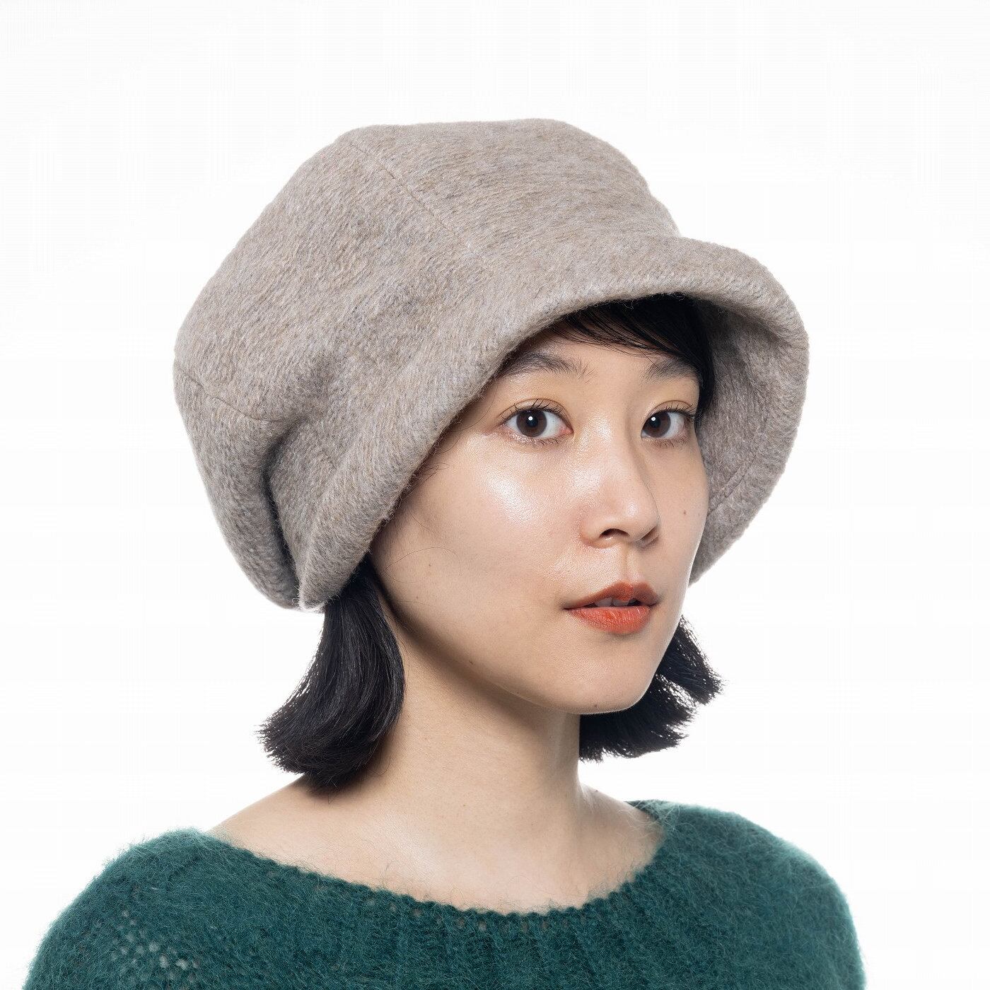 ウール混エアリーウールスラブ フード キャスケット｜帽子 | 【公式