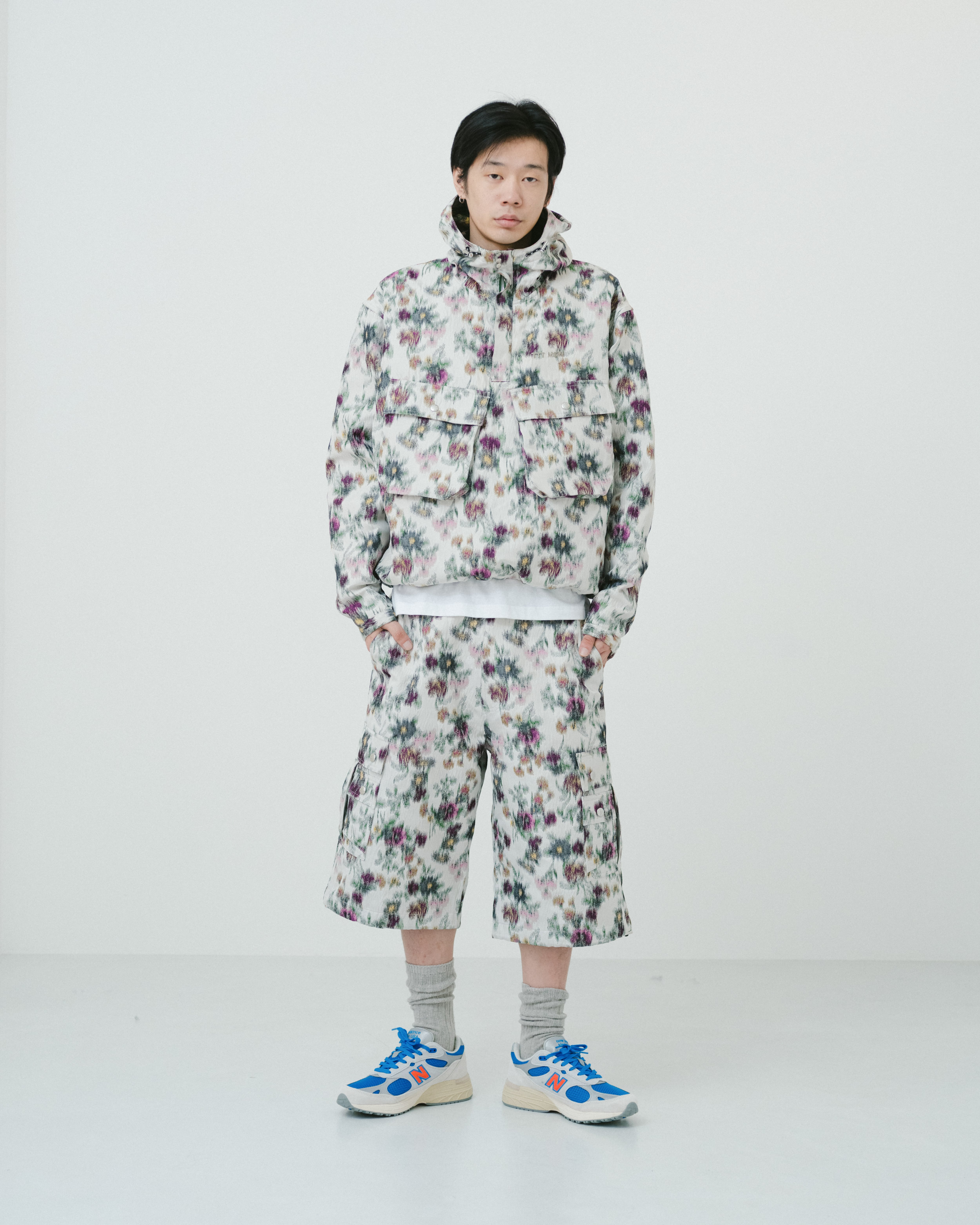 Flower jacquard anorak hoodie（WHITE） | TTTMSW