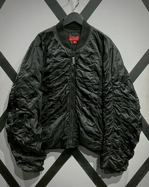 【X VINTAGE】Black Color Gather MA-1 Jacket