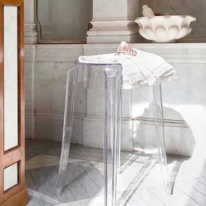 ghost clear stool chair 4colors / ゴースト クリア スツールチェア 透明 椅子 韓国 北欧 インテリア 雑貨