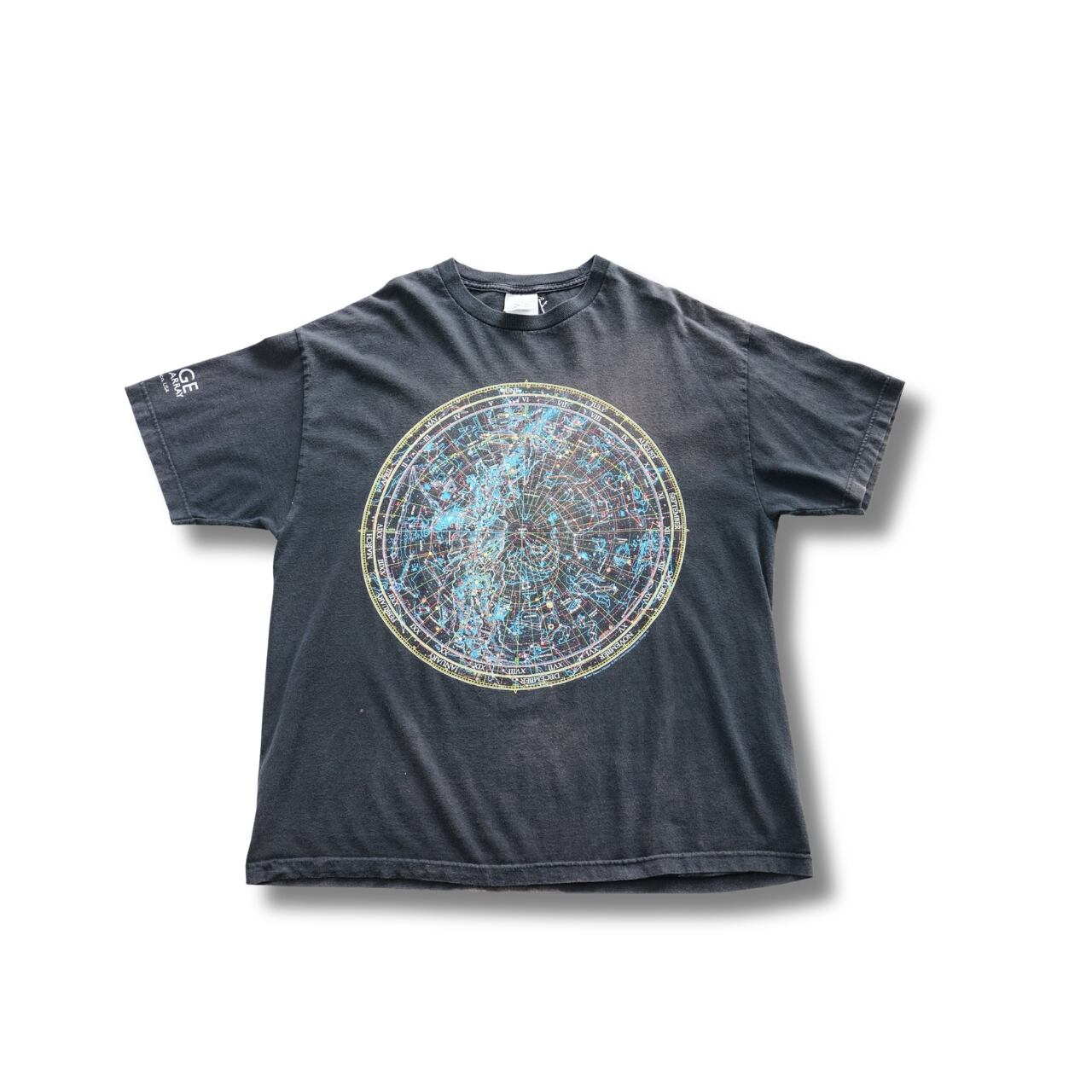 90s VERY LARGE ARRAY 天体図 星座プリント Tシャツ(表記XL・実寸XL相当)|NA990