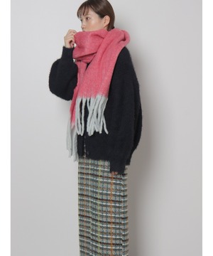 OI230501 バイカラーメランジーストール purple