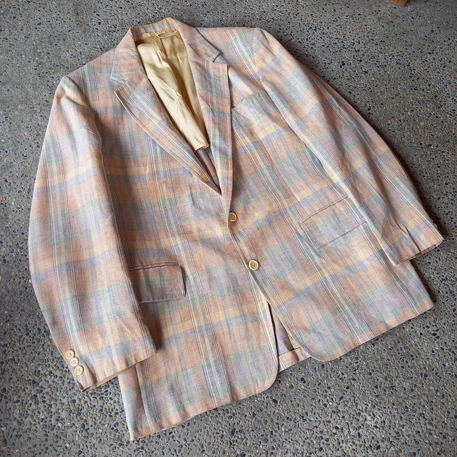 60's~ アメリカ製 ユニオンチケット リネン混 テーラードジャケット used [109026]