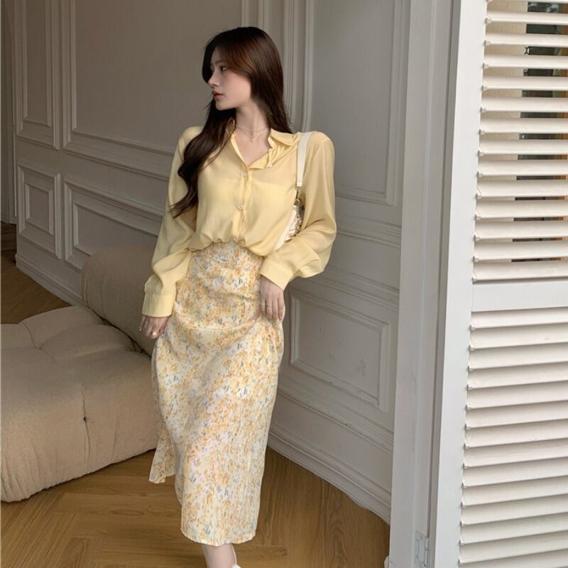 スタイルスタンダードスプリングシャツ スカート レトロ ストリート 春物 1号婦人12852622042