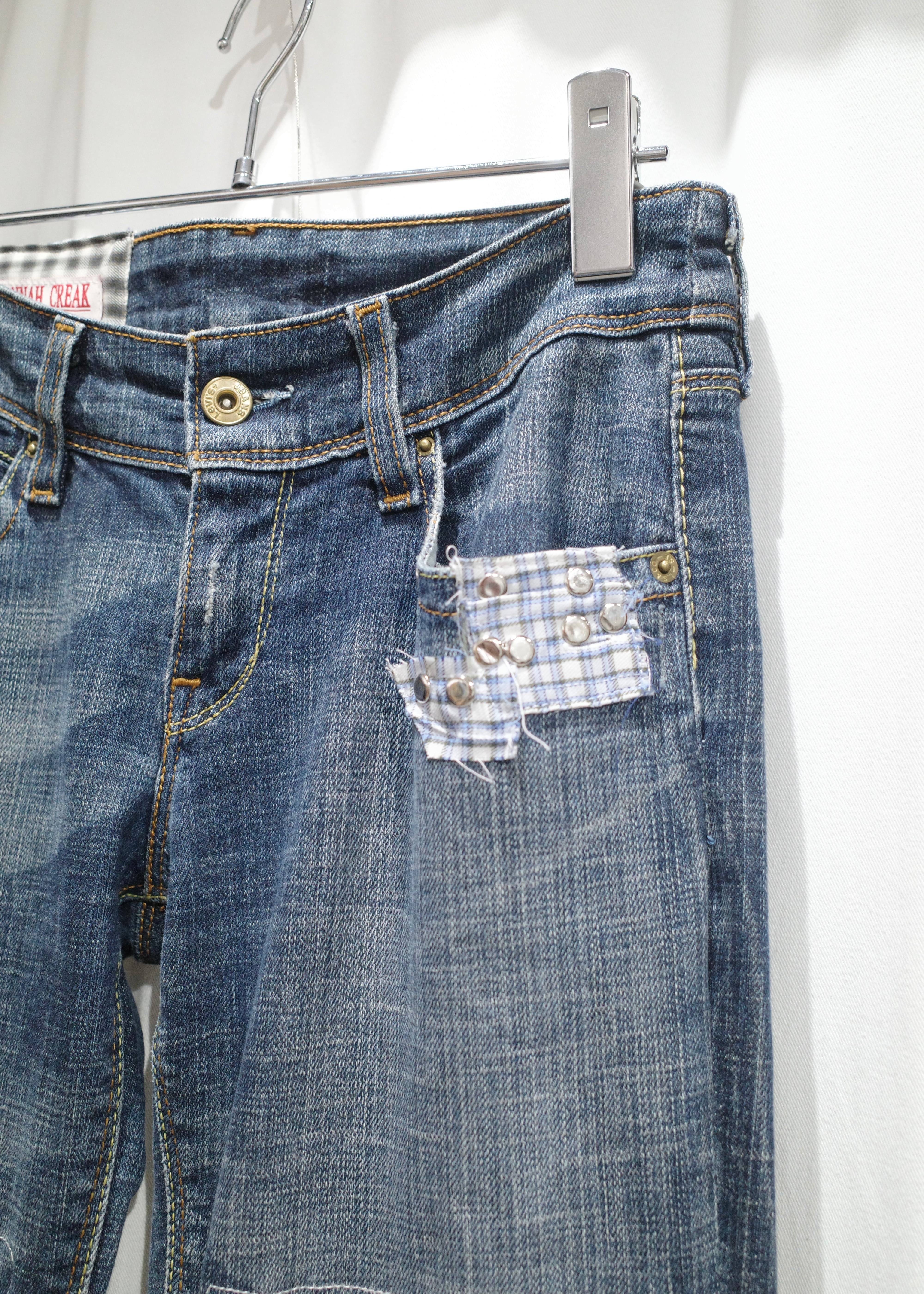 HANNAH CREAK Studded Denim Pants | HOME