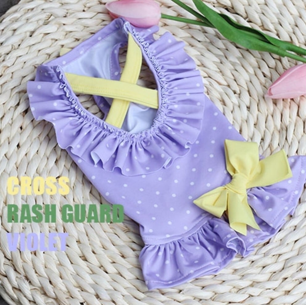 SM/即納【HAPPYJJANGGU】Cross RushGuard (Violet)
