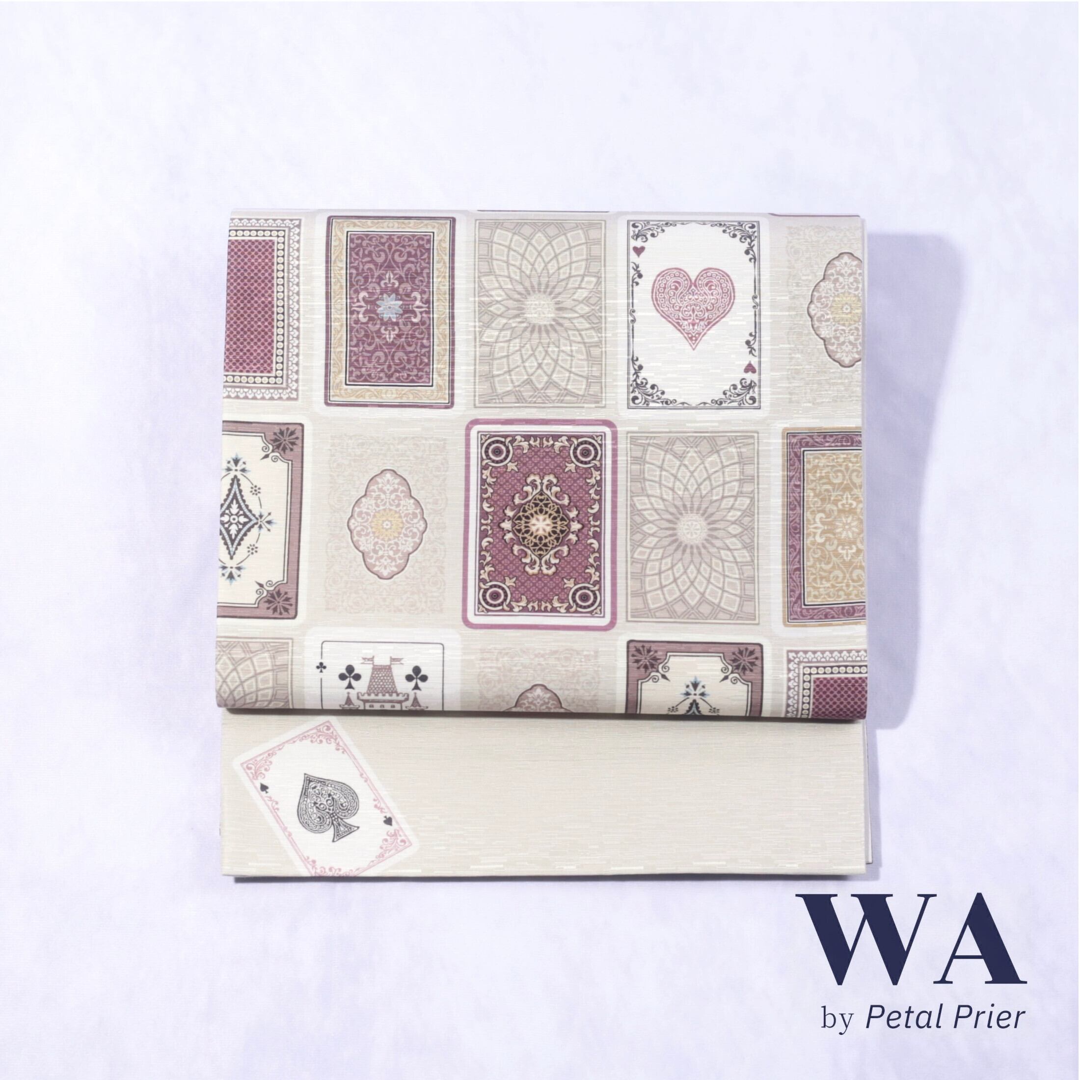 再入荷 .* 新品・未使用 WAKKA 正絹 京袋帯【犬猿の仲良し／からし】お