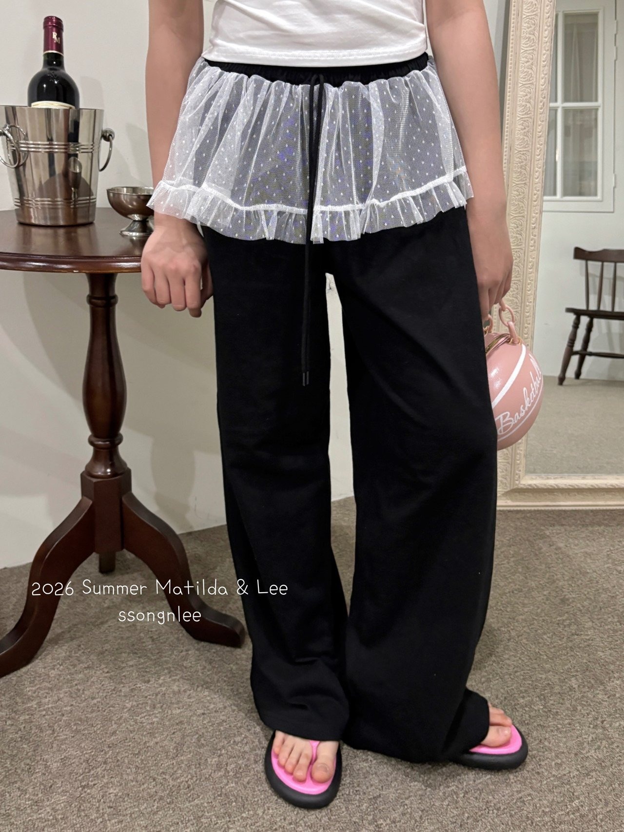 [Matilda&Lee] Lace Wide Pants (15/17/19) / [마틸다앤리] 레이스와이드팬츠 (15/17/19)