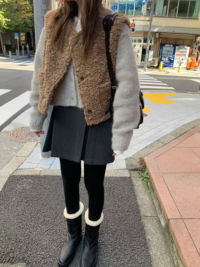 (予約) mellounge / Winter wool skirt 2color