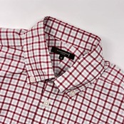 MACKINTOSH マッキントッシュ チェック BD ボタンダウン 長袖シャツ M /レッド系 メンズ