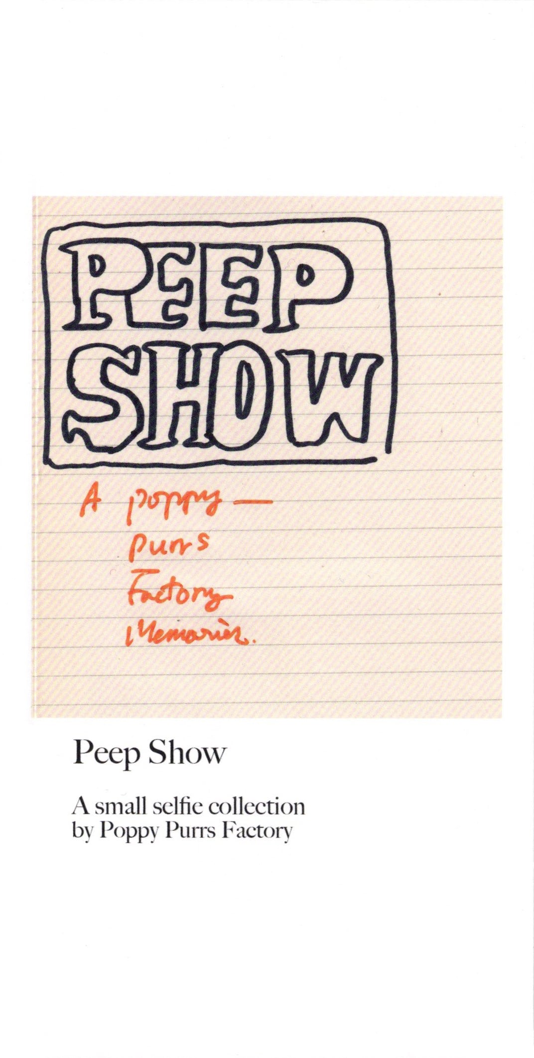 Poppy Purrs Factory / 写真集「Peep Show」 | 新宿眼科画廊ショップページ