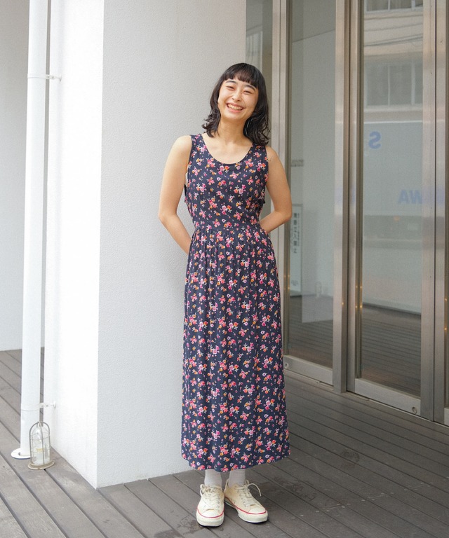 【送料無料】Flower print dress