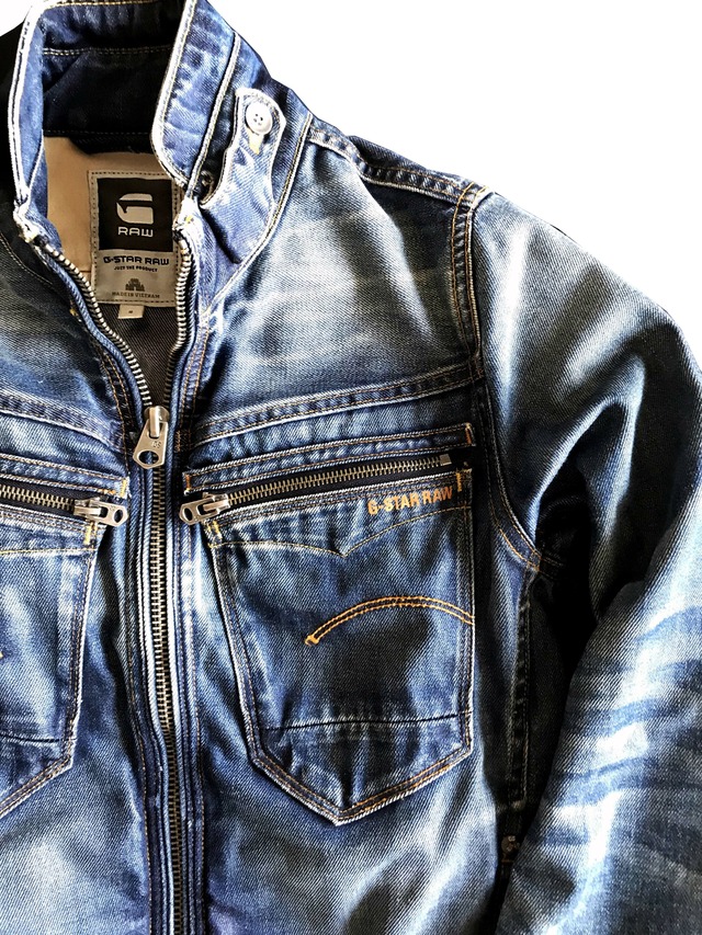 G-STAR RAW】ARC ZIP SLIM 3D Denim Jacket | LOOOOL.Vintage