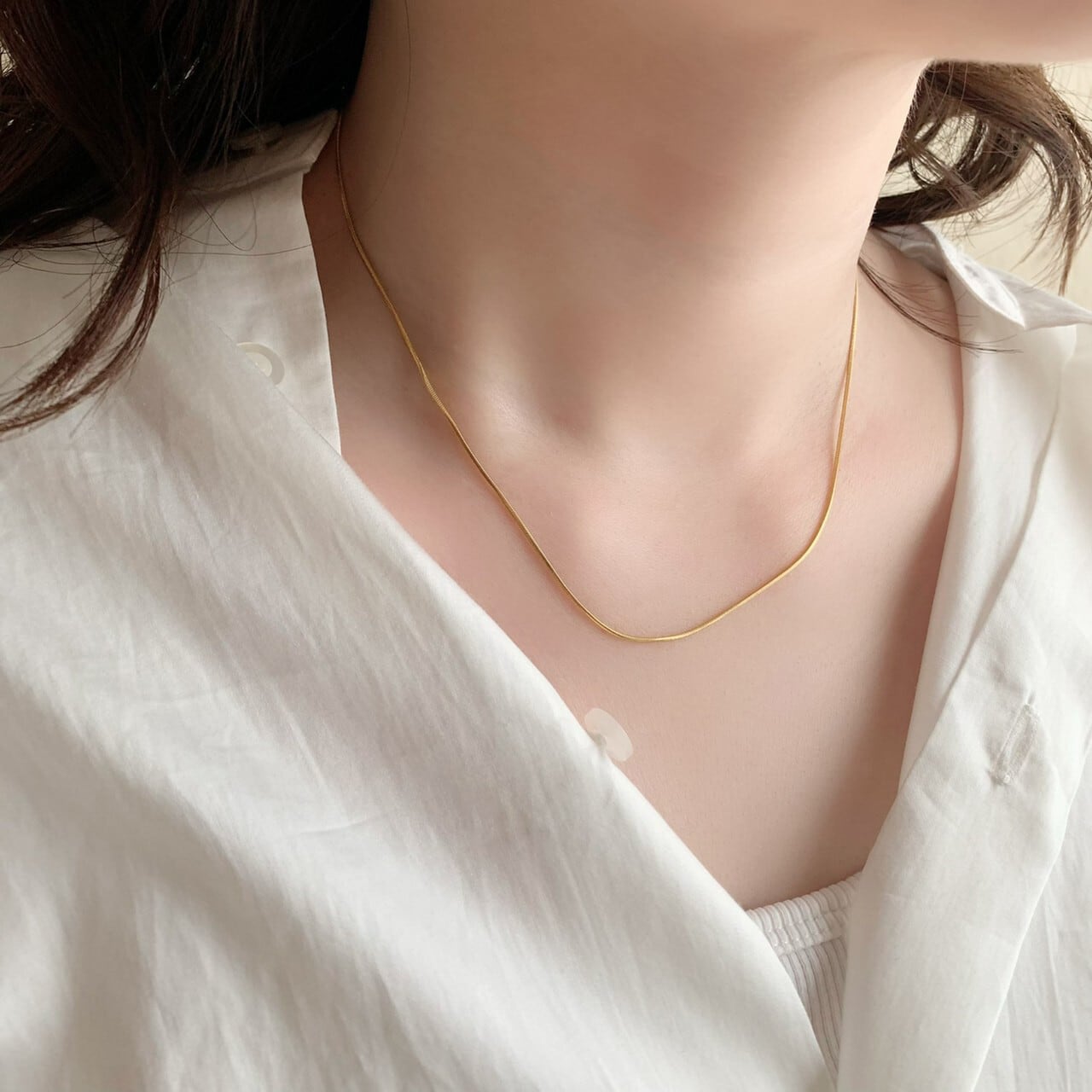 ［サージカルステンレス］SNAKE CHAIN NECKLACE