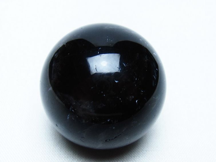 黒水晶 丸玉 34mm モリオン スフィア 置物 一点物 141-8141 | 天然石