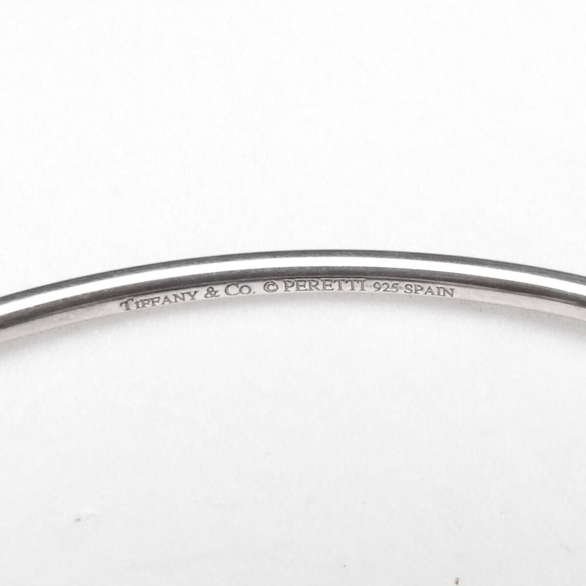 TIFFANY&CO. ティファニー オープンハート バングル シルバー Ag925