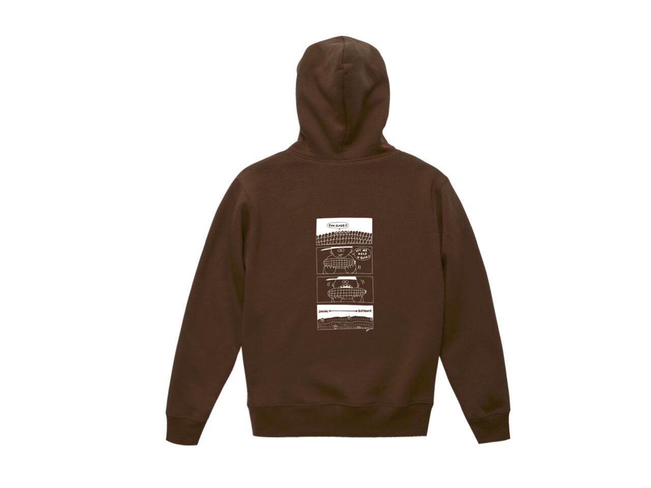 SHI × coguchi Corn SD hoodie (CHOCO/WH)