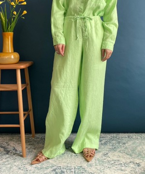 【ご予約】"Chadwicks" USA Lt.green linen Set pants