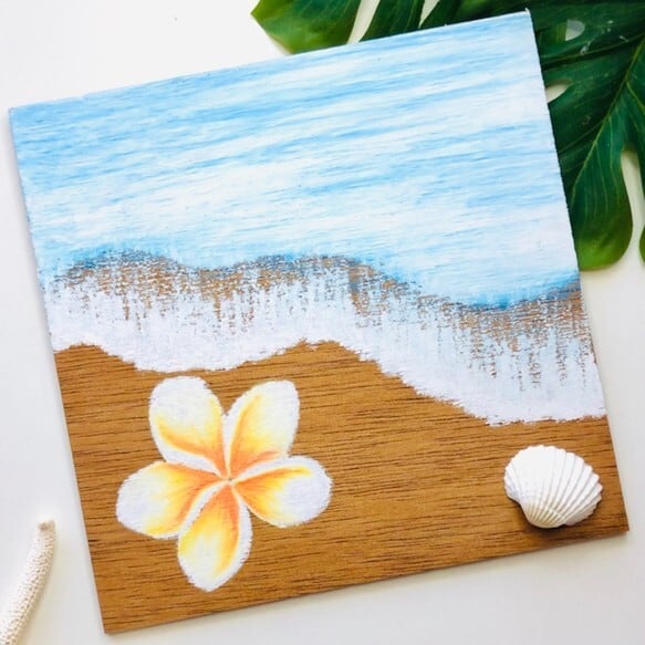 ALOHA』 PhotoArt 21cm×21cm、ハワイ・プルメリアのアート ALOHA』 PhotoArt 21cm×21cm、ハワイ・プルメリアのアート